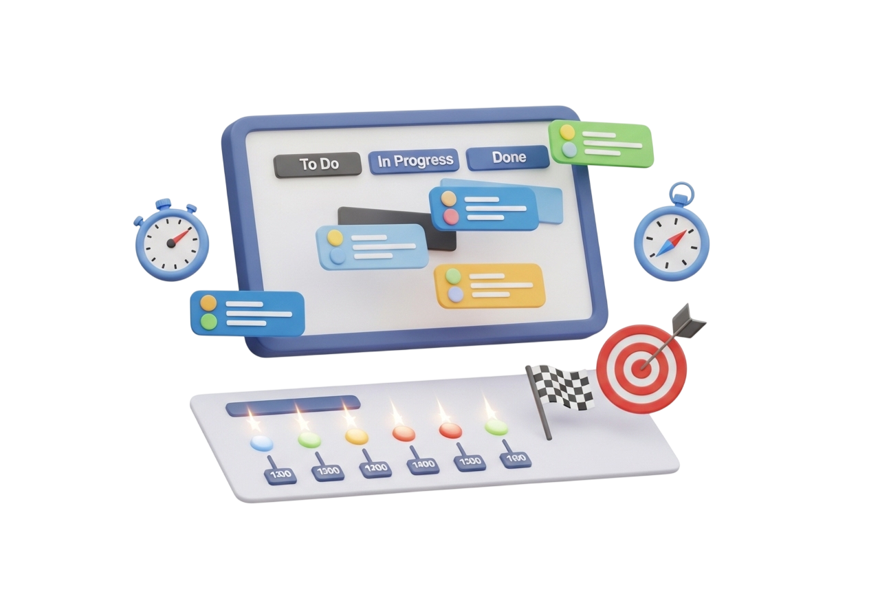 Modern Project Management Illustration